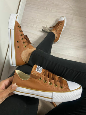 Tênis All Star Courino Caramelo